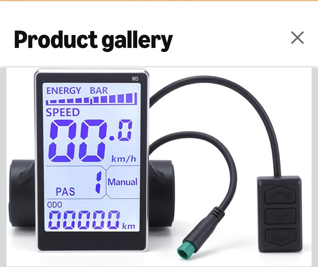 Bike Display LCD 5 Pin M5 Control Panel Bike Screen 24V 36V 48V 60V Universal…