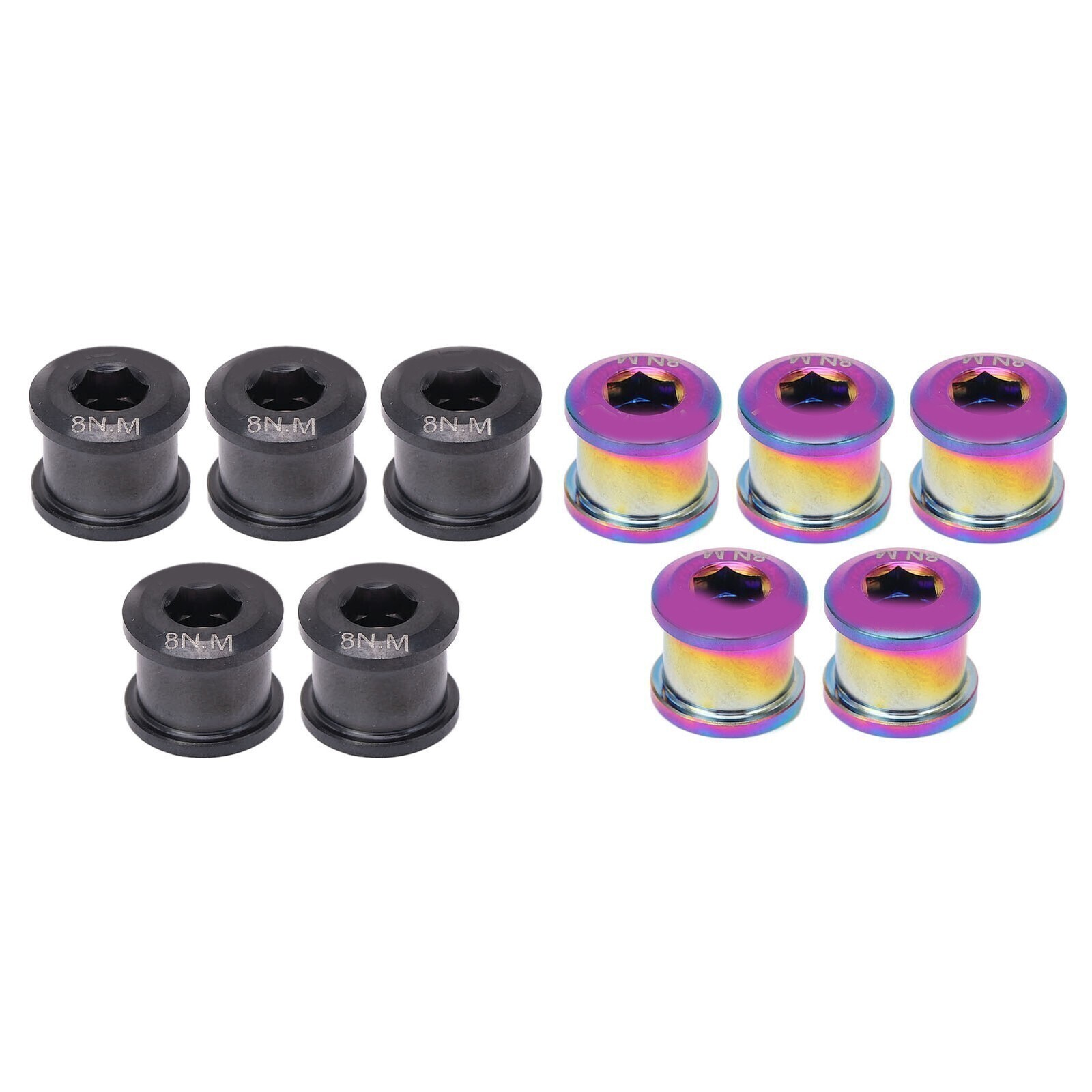 5Pcs 6.5mm Bike Single Chainring Screw Titanium Alloy Rust Protection Cycling
