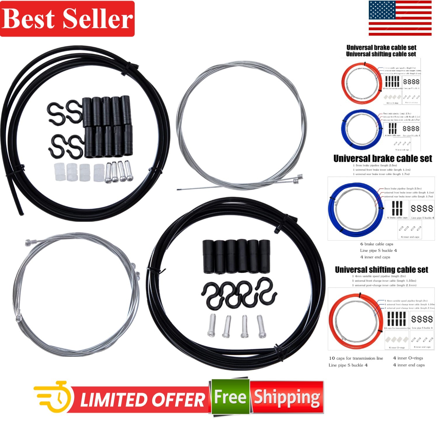 High-Carbon Steel Bike Cable Kit – Precision Performance & Safety Certified