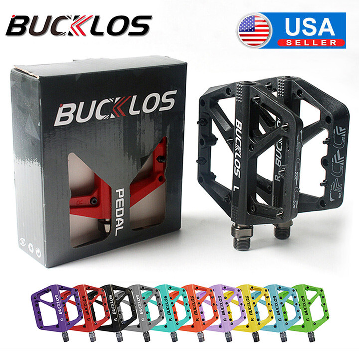 MTB Platform Pedals Bicycle Bearing Pedal Road/Mountain Bike Flat Pedal 9/16″ US