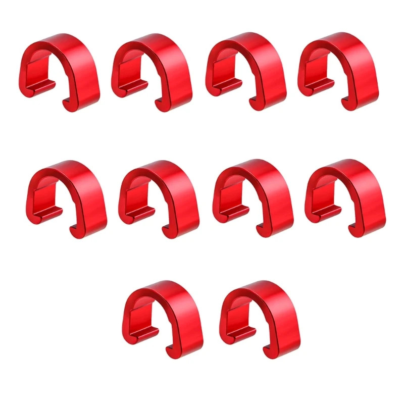 10pcs Bike Brake Cable Clips Aluminum Alloy C-Clip Guide MTB Road