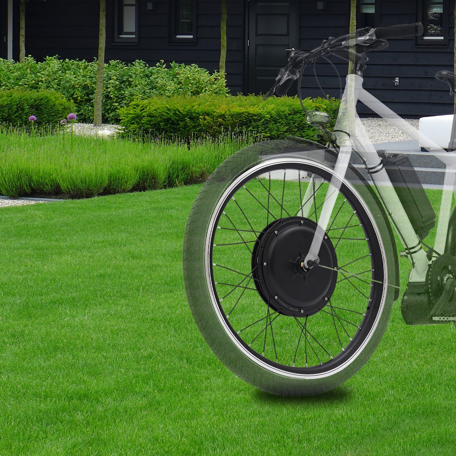 48V 1000W Electric Bike Conversion Kit 24inch Front Wheel E-Bike Conversion Kit