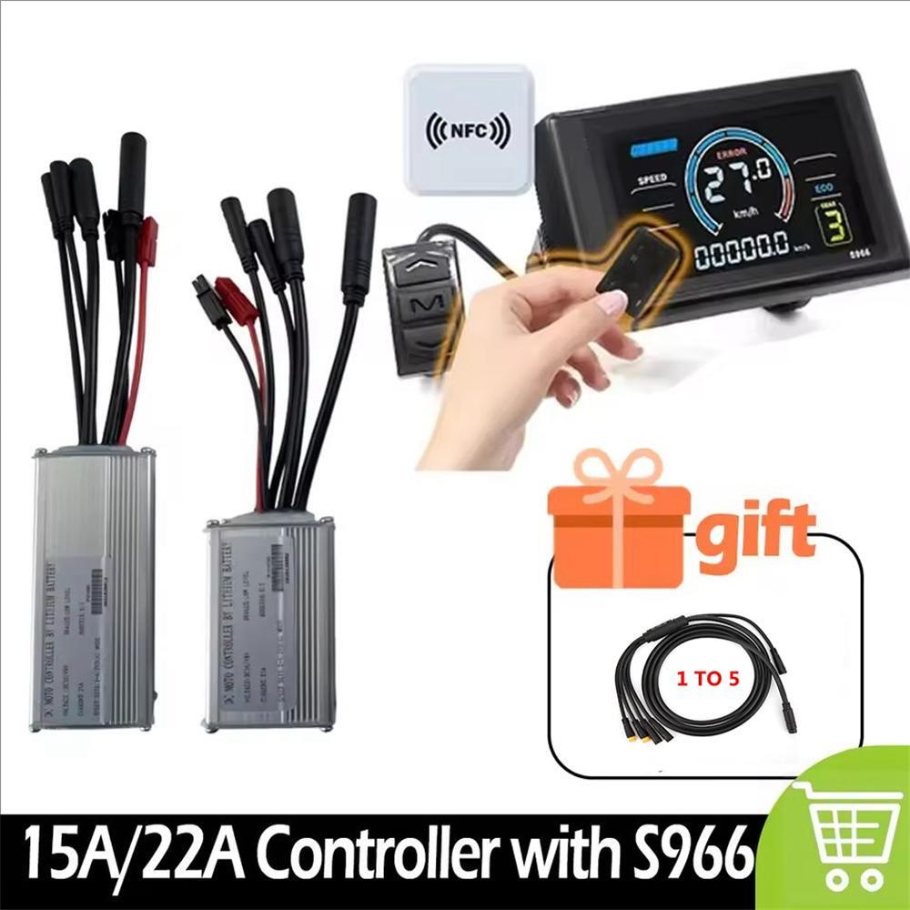 E-Bike Riding Display/Controller 36V/48V 15A 22A Motor 250W 350W 500W 3 9 Pin