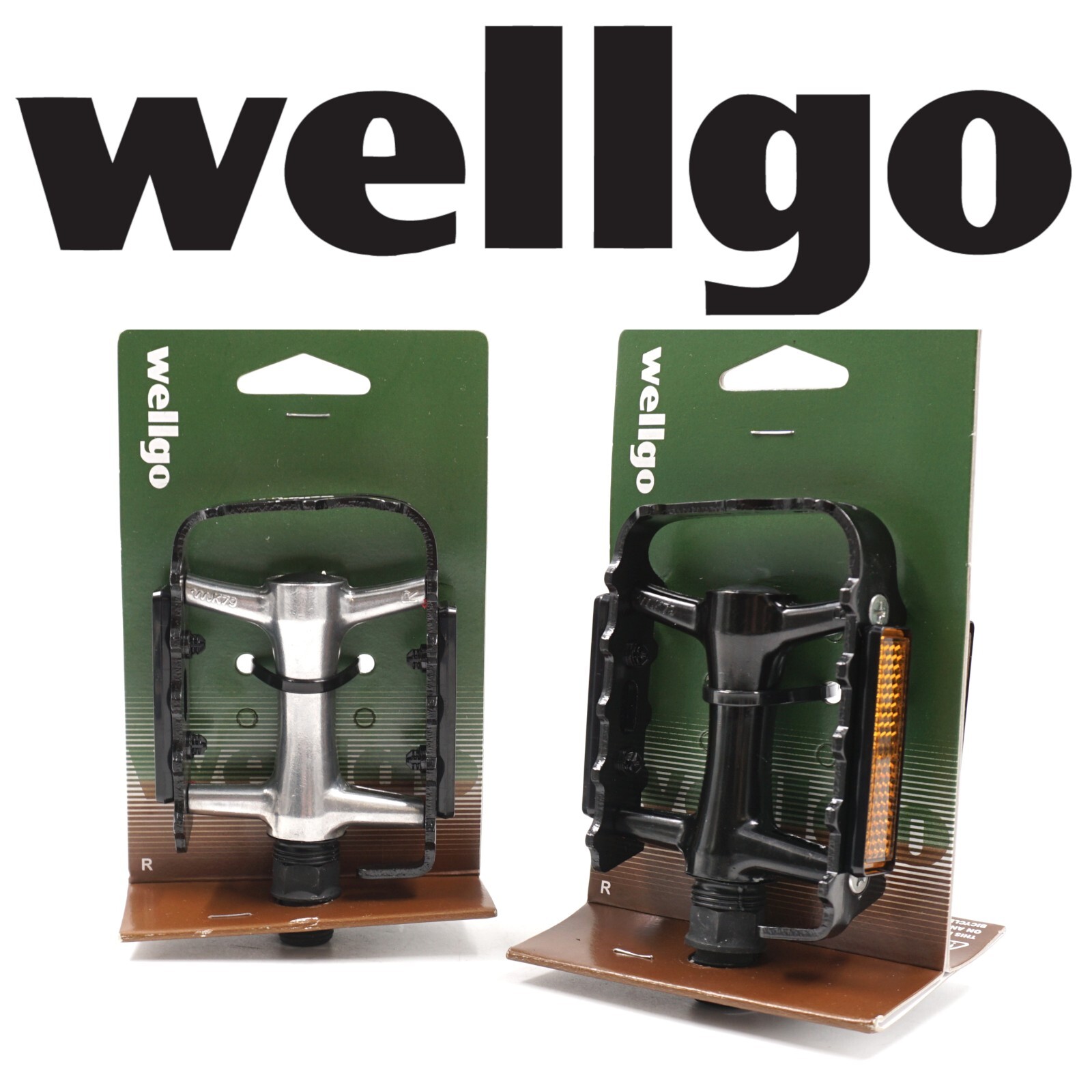 Wellgo M21 Mountain Bike Urban Flat 9/16″ Alloy Pedals Black or Black-Silver