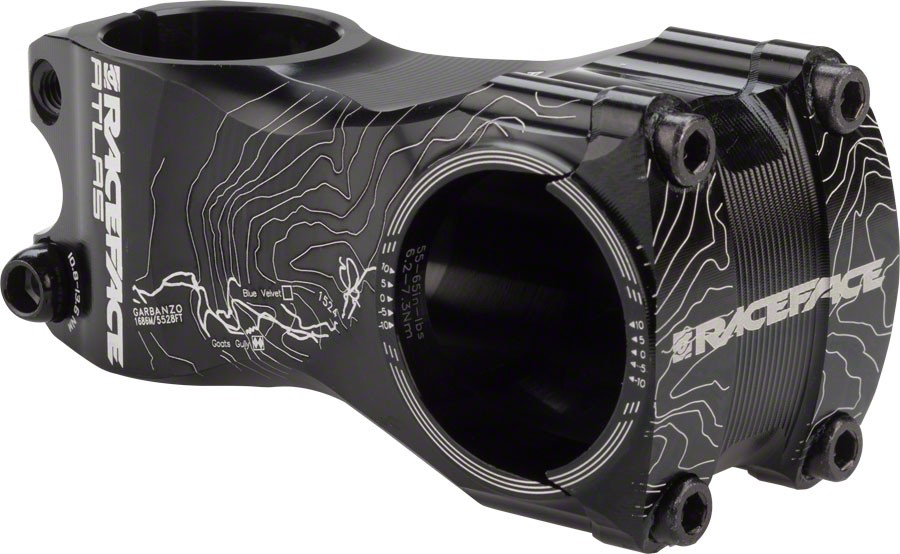 Race Face Atlas 35 Stem – 65 mm, 35.0 Clamp, +/-0, 1 1/8″, Aluminum, Black