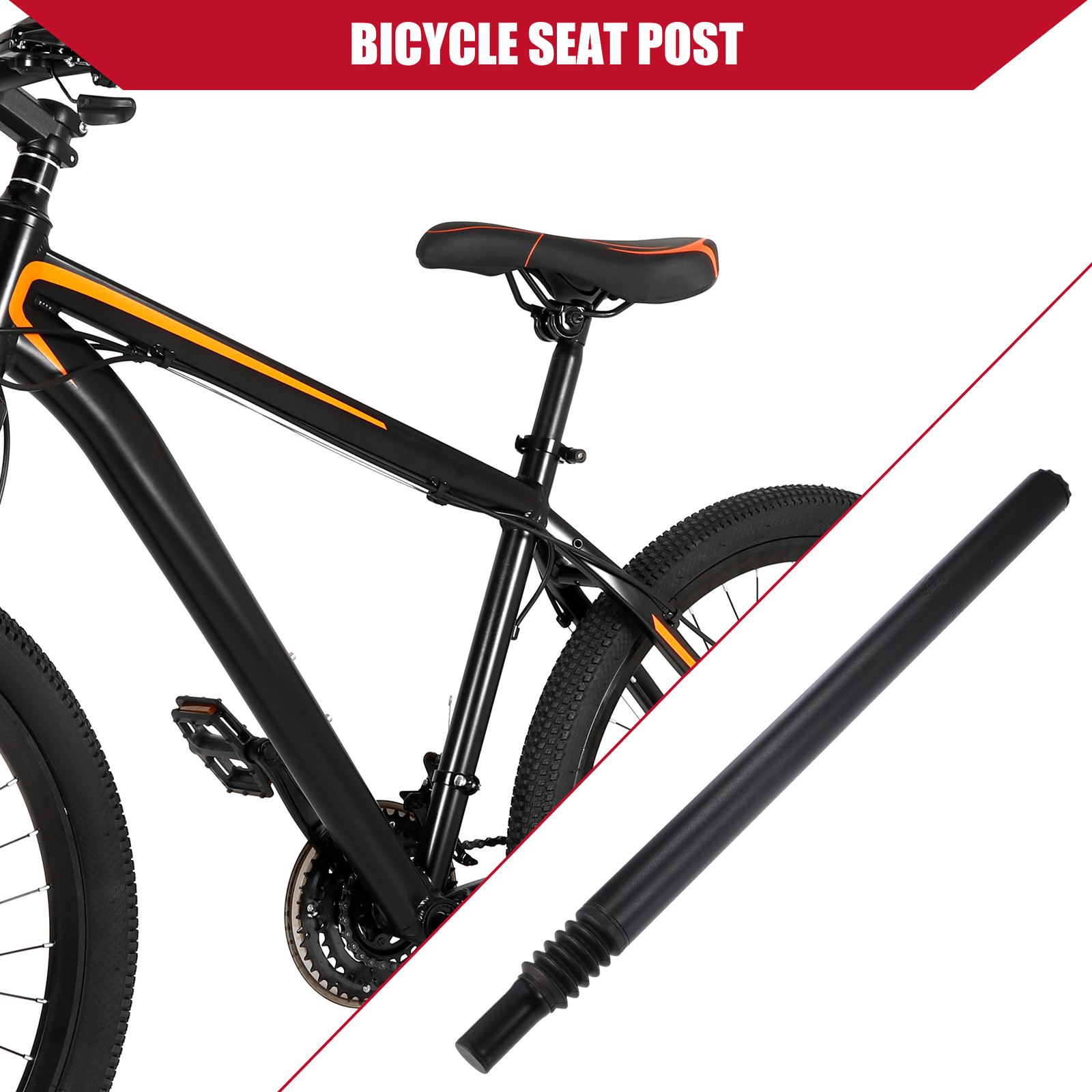 Universal Piece of 1 Aluminum Alloy, Iron MTB Mountain Bike Seat Post 31.8x500mm