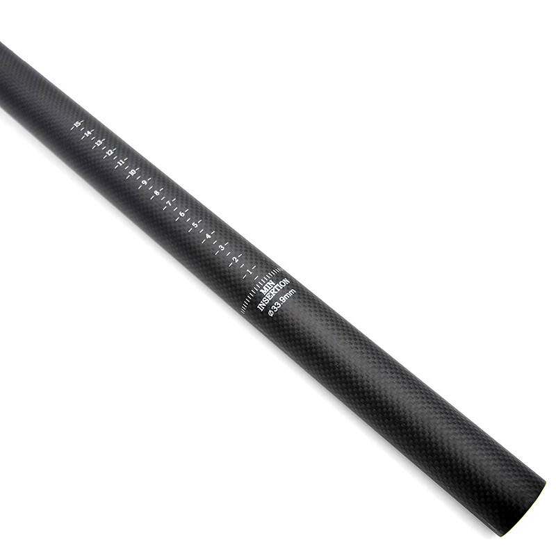 Folded Bike Seatpost Full Carbon Fibre Integrated Seat Post 31.8/33.9/34.9*580mm
