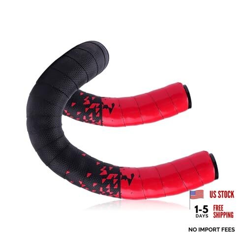 Handlebar Tape for Road Bike – 3mm Thick Shock-Absorbing Set of 2 Black to Red