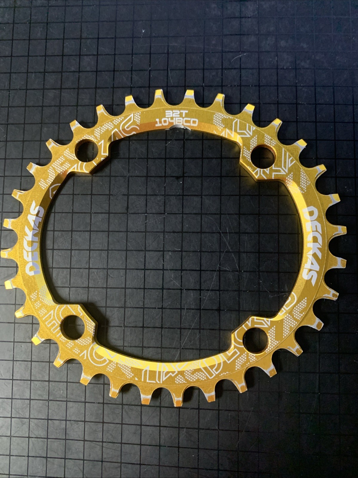 USED Deckas Oval 1x SRAM 104 BCD Chainring 32 Gold Gravel Road MTB Narrow Wide