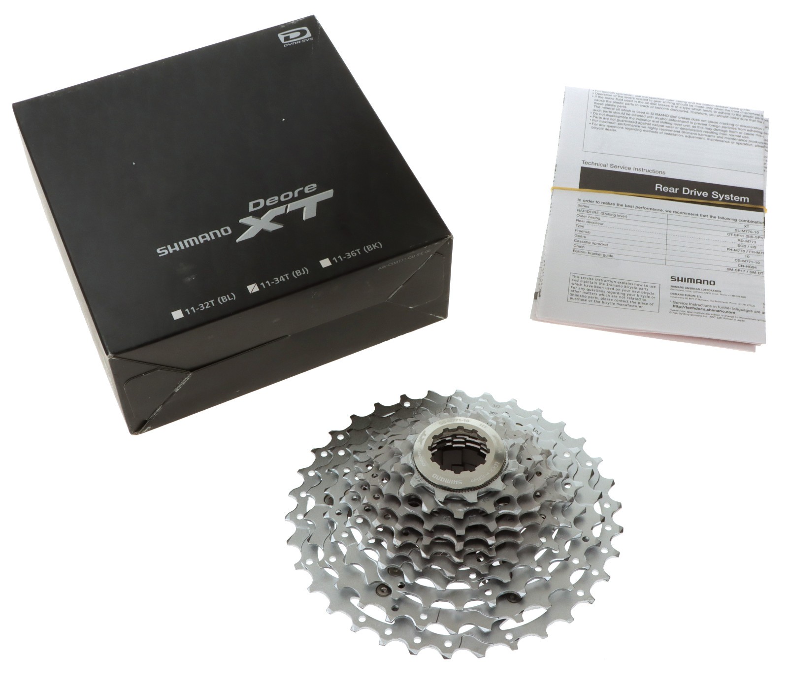 Shimano Deore XT CS-M771 BJ Cassette 11-34T 10 Speed NOS NEW MTB