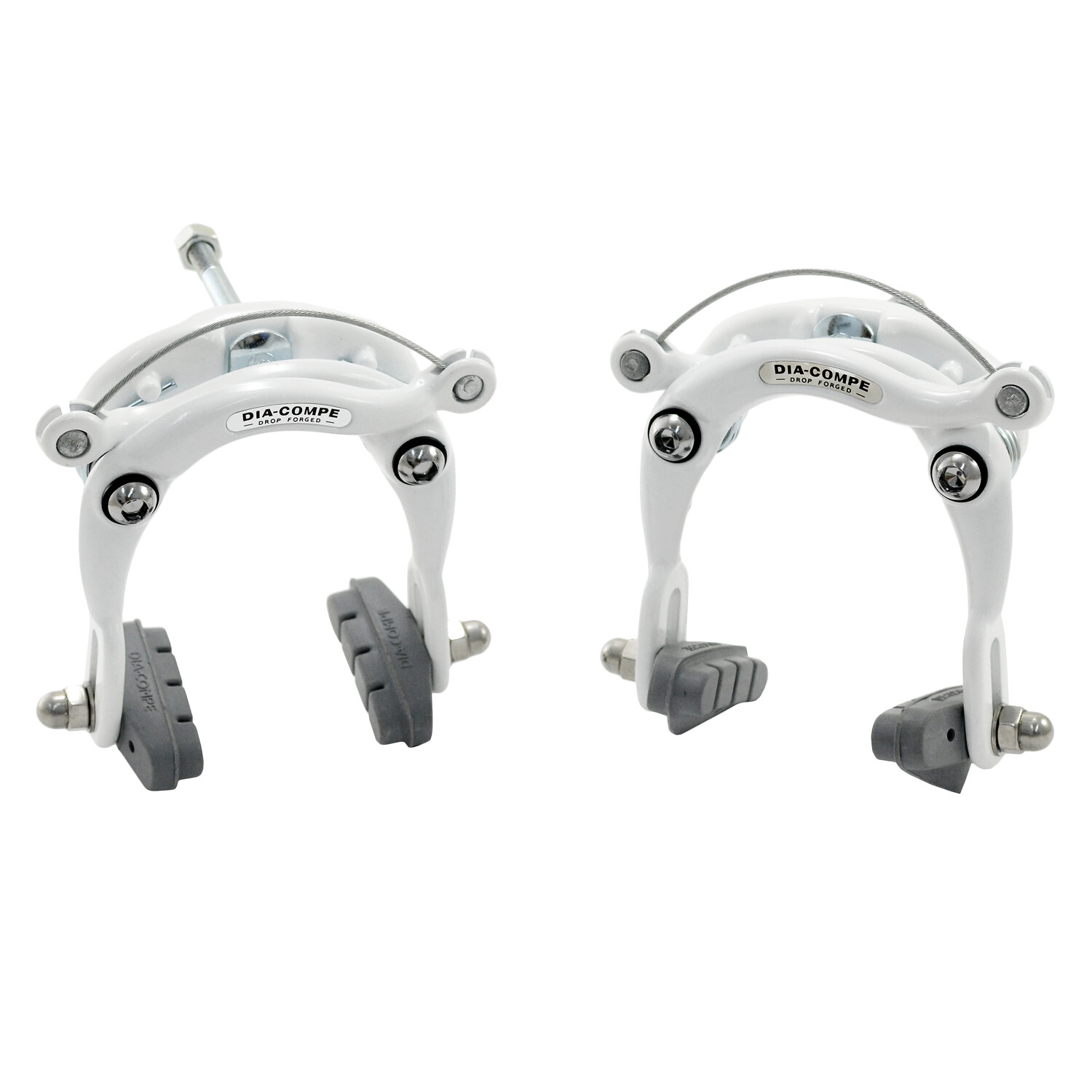 DIA-COMPE DC750 Center Pull Caliper Brake Set (Front+Rear) , White