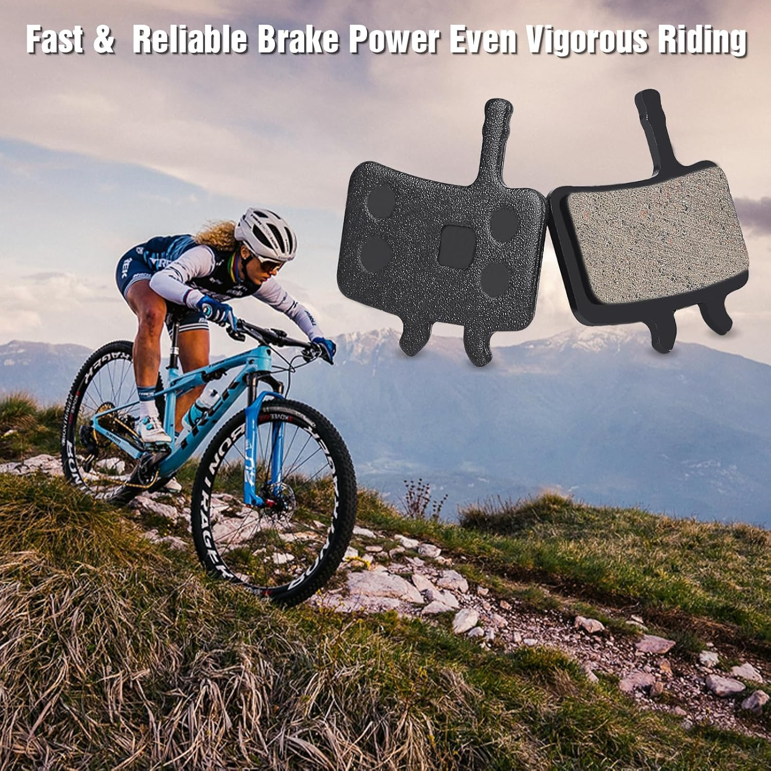 4 Pairs Bike Disc Brake Pads Compatible for SRAM Avid BB7 Juicy 3 Juicy 5 Juicy