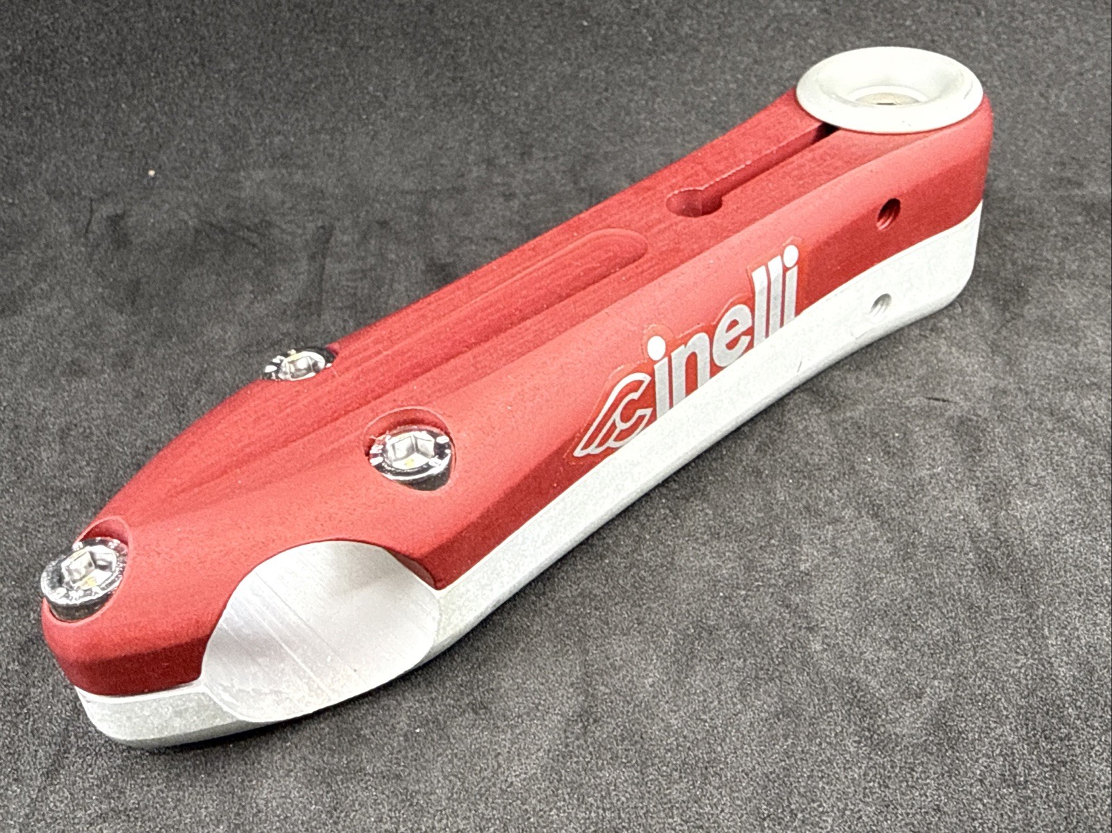 Vintage Cinelli SESAMO Stem Silver & Red 120mm 25.4mm 1in Steerer 26.0mm Clamp