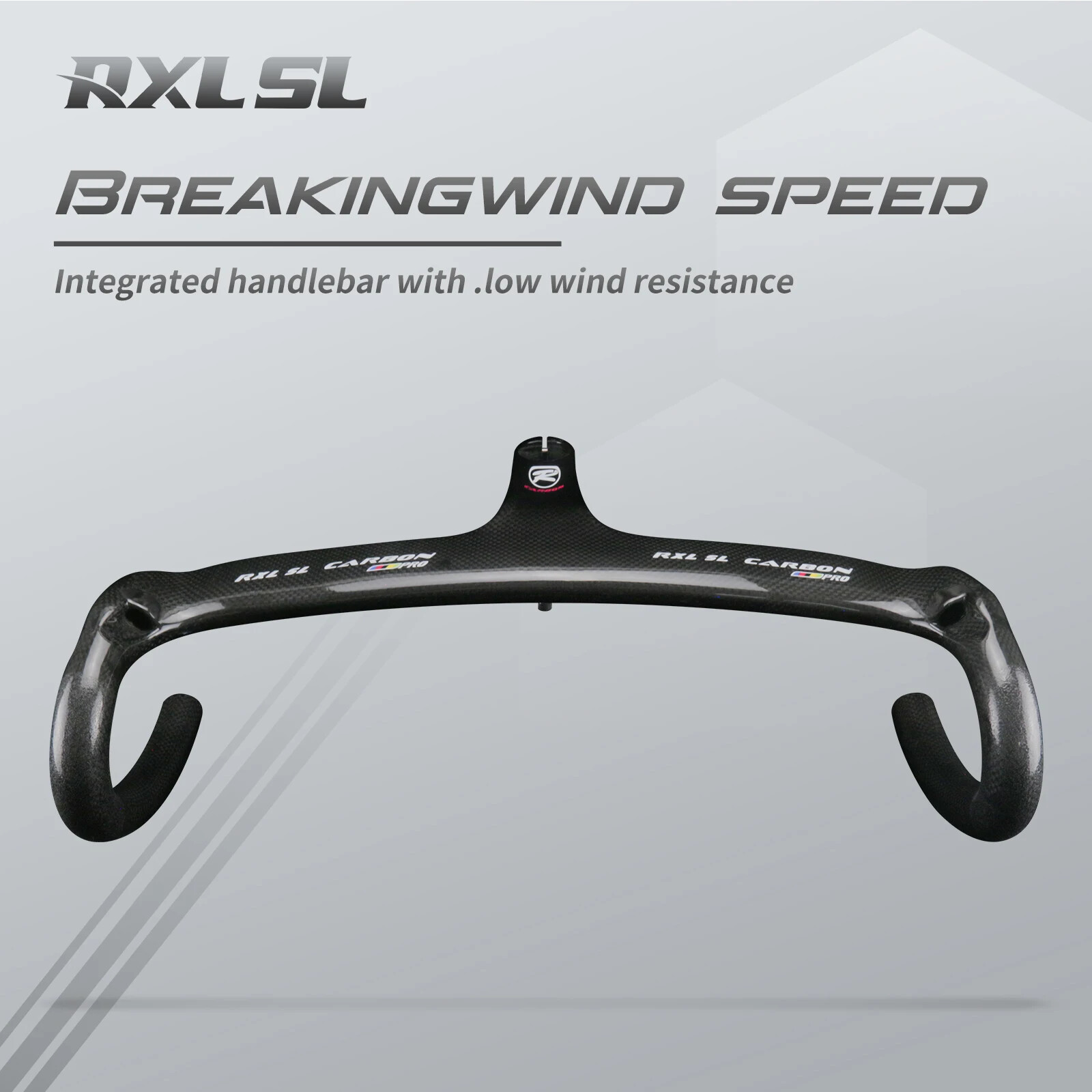 Carbon Road Bike Handlebar Integrated With Stem Internal Routing Drop Bar 28.6mm