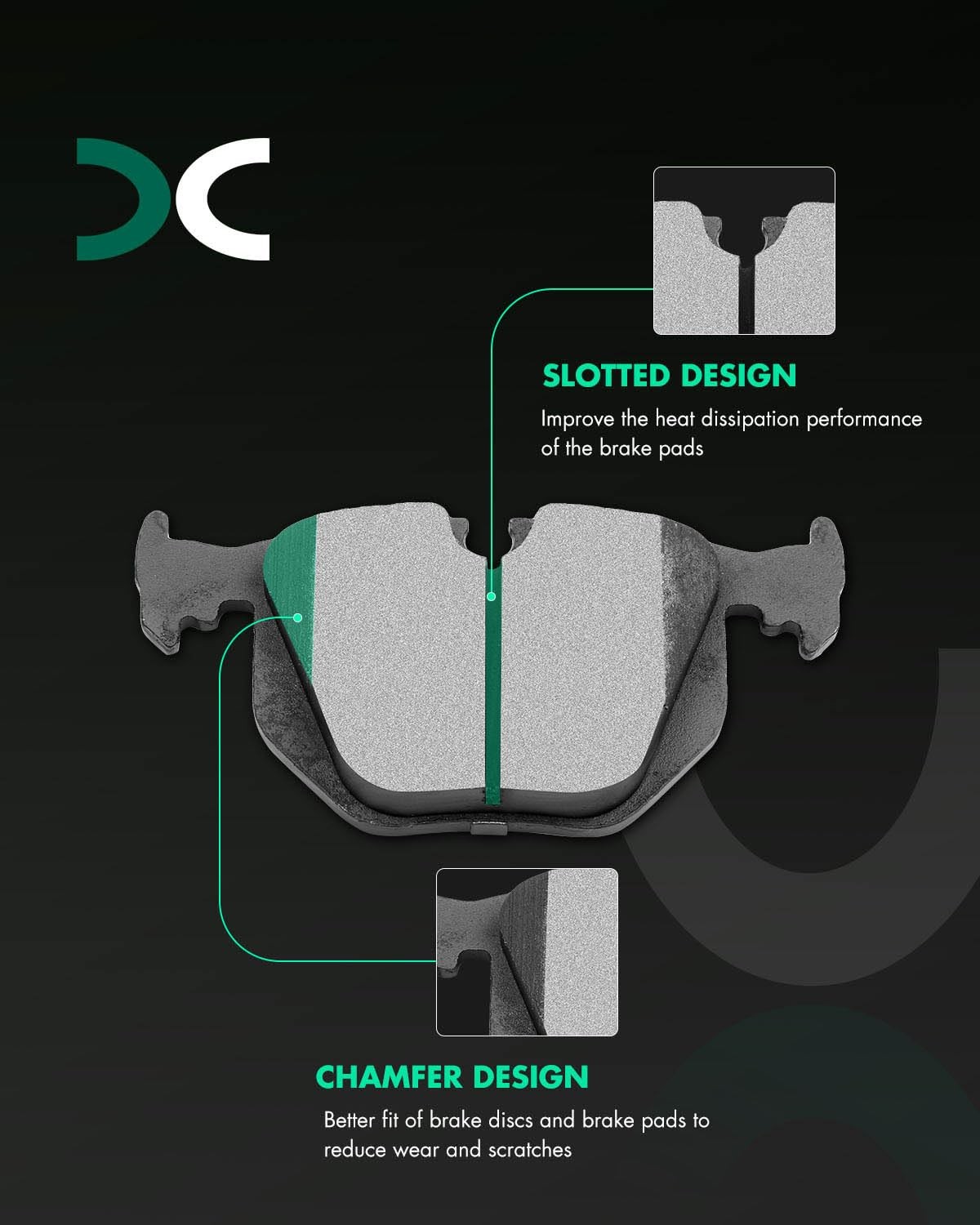 Scitoo D683 D946 Front Rear Ceramic Brake Pads Sets Fit For Bmw 330Ci