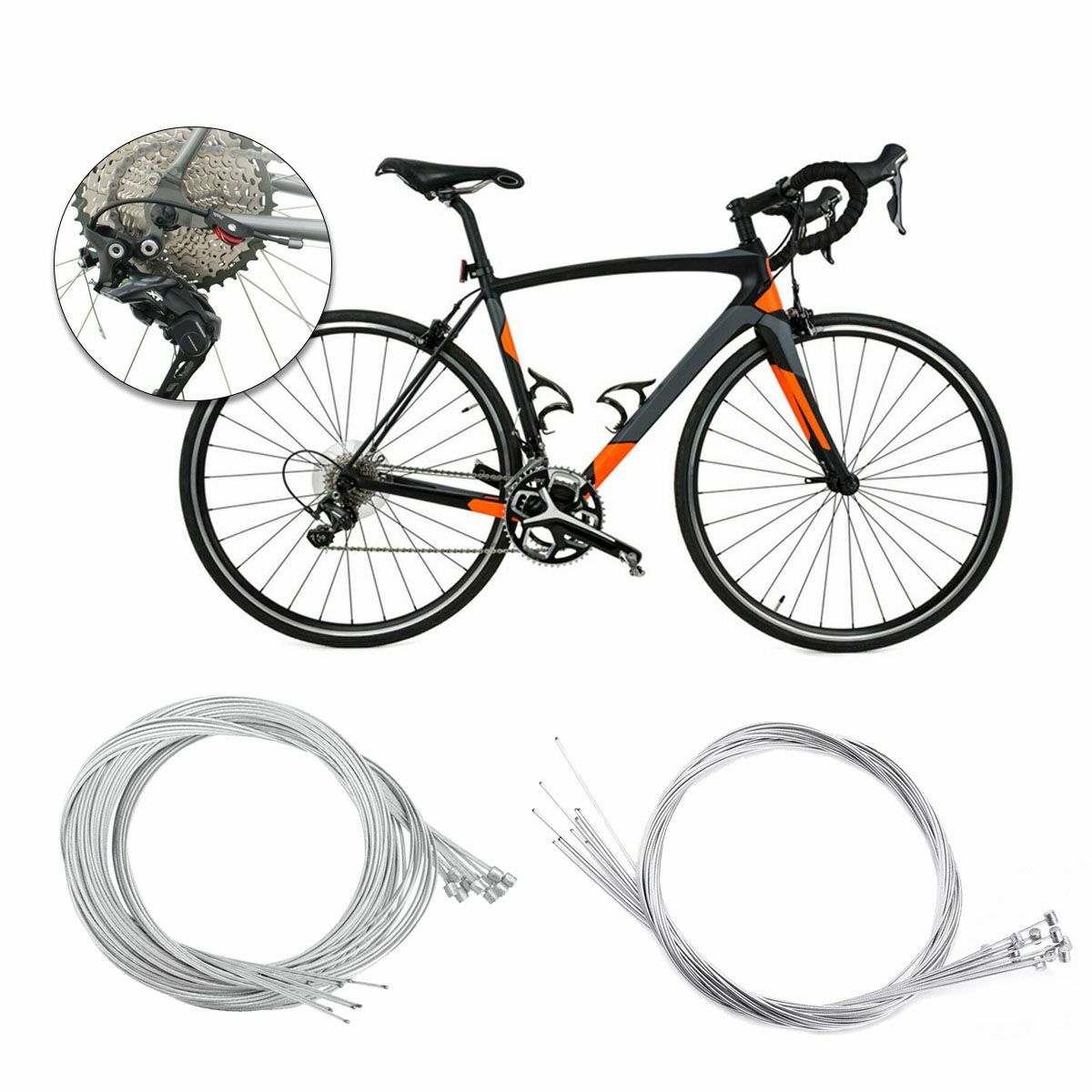 10pcs Bicycle Shift Shifter Derailleur Gear Stainless Steel Inner Cable Wire US