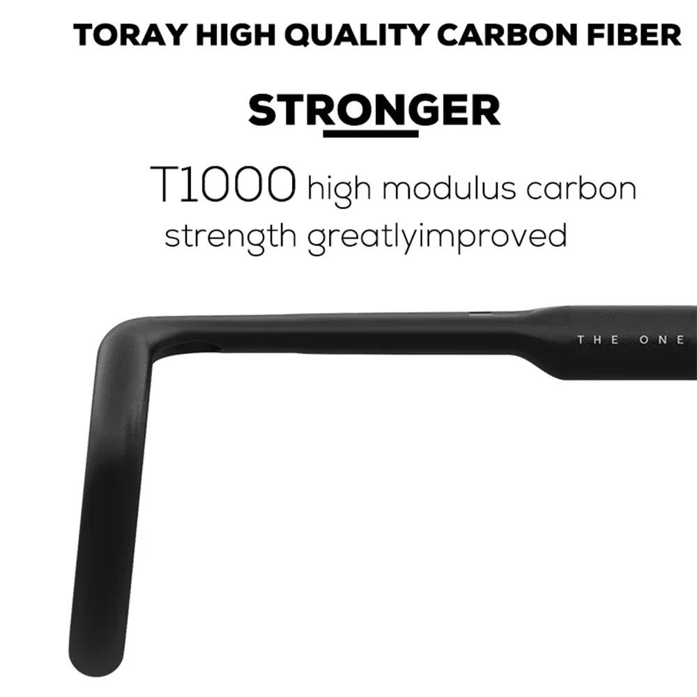 Gravel Road Bike Handlebar 360/380/400/420mm Black Matt Fully Internal Routing