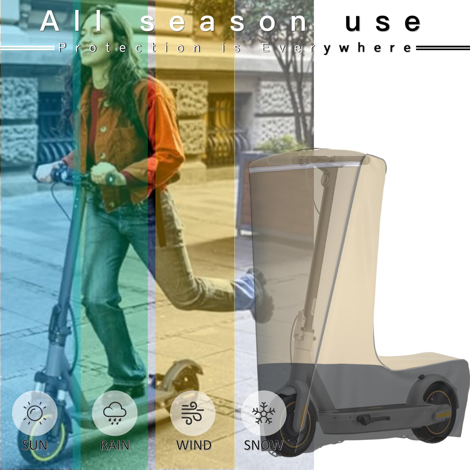 Electric Scooter Cover Waterproof Outdoor – 300W-3000W All Season Universal F…