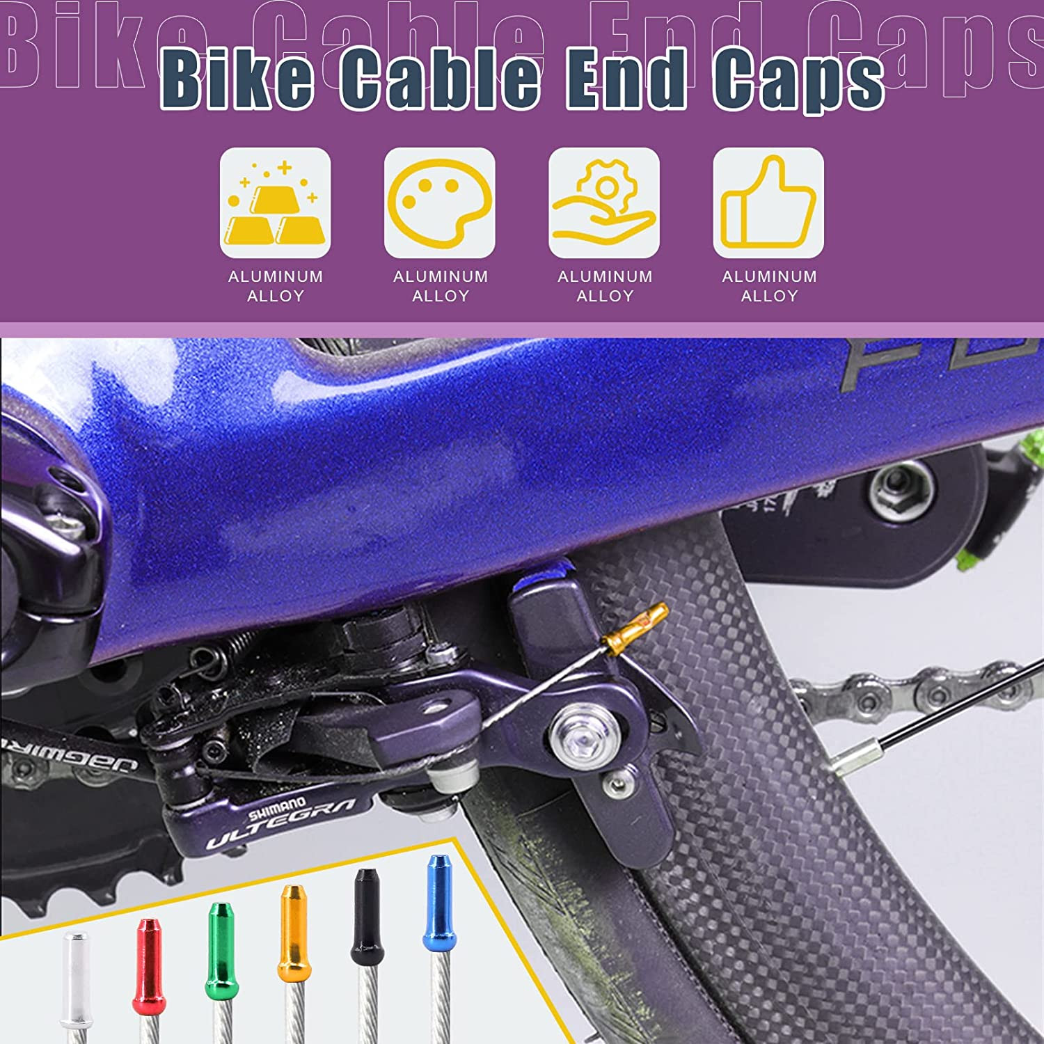 Stainless Steel Bike Cable Cutter and Brake/Shift Cable Kit with Crimp Terminals