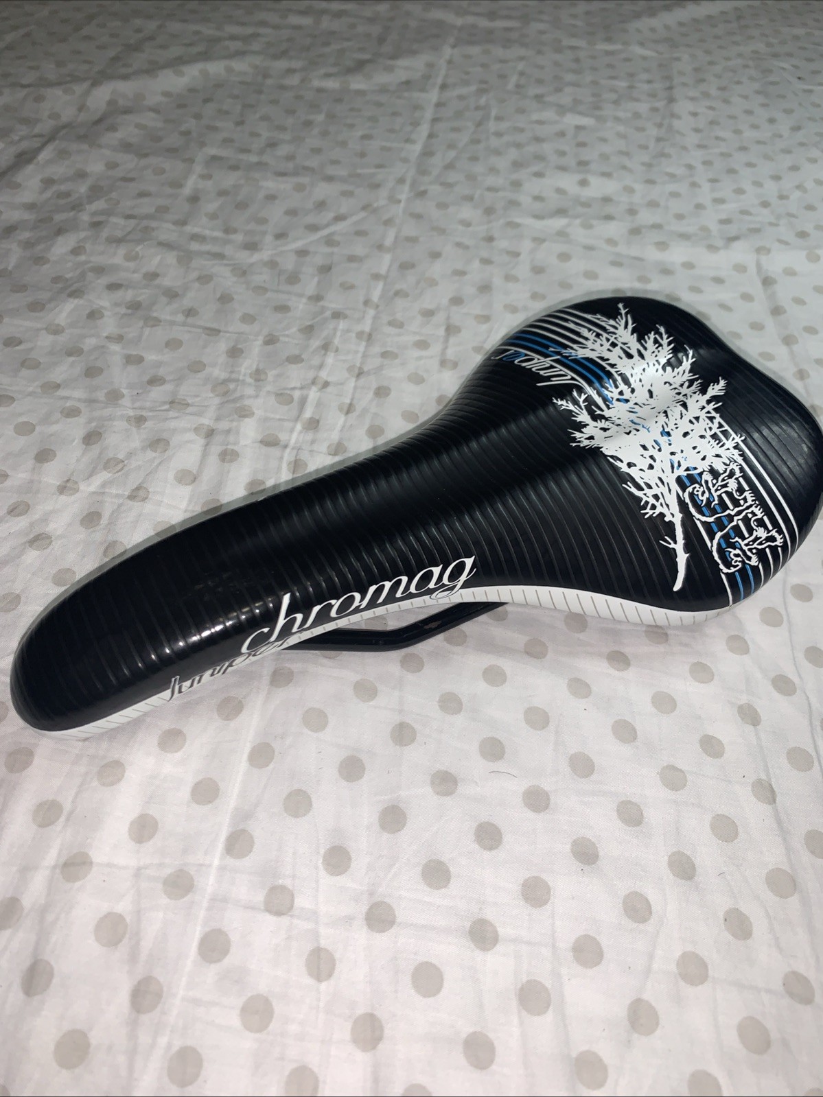 Chromag Juniper Saddle – Chromoly, Black/whiite