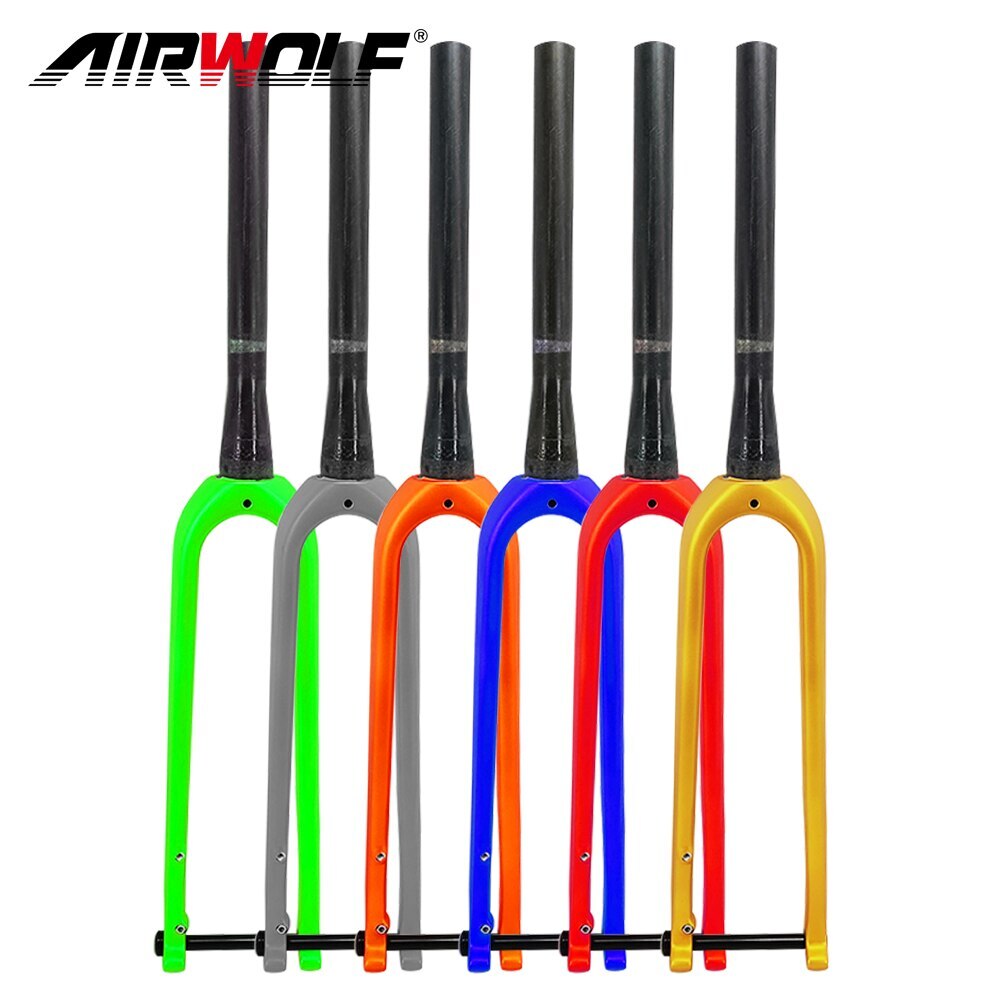 Carbon Gravel bike Rigid Fork Disc Brake 700C Thru Axle 100*12mm Road Bike Fork