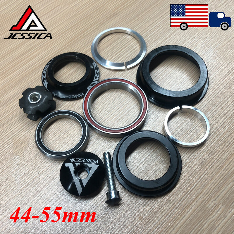 US JESSICA 44-55mm Double Bearings Black Headset For 1-1/8″ Tapered Fork Tubes