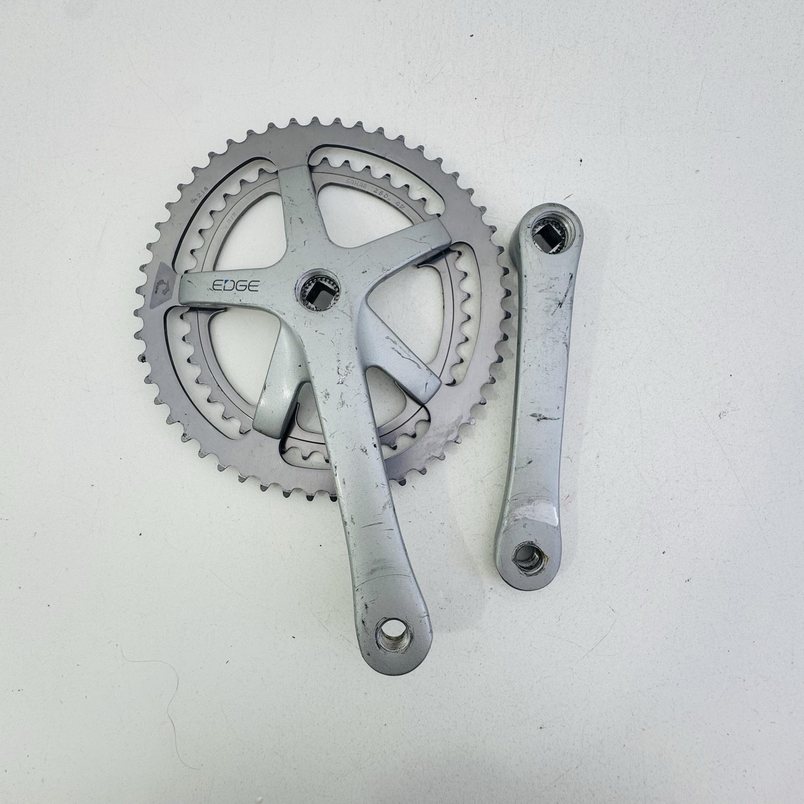 Vintage Sakae EDGE Double Crankset 170mm 52/42T Square Taper Road Bike Japan A83