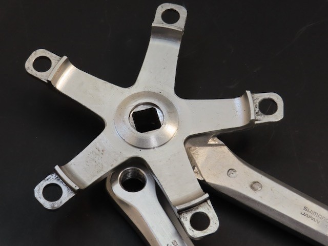 Vintage 170mm x 130bcd Shimano 600 Arabesque crank arms Japan