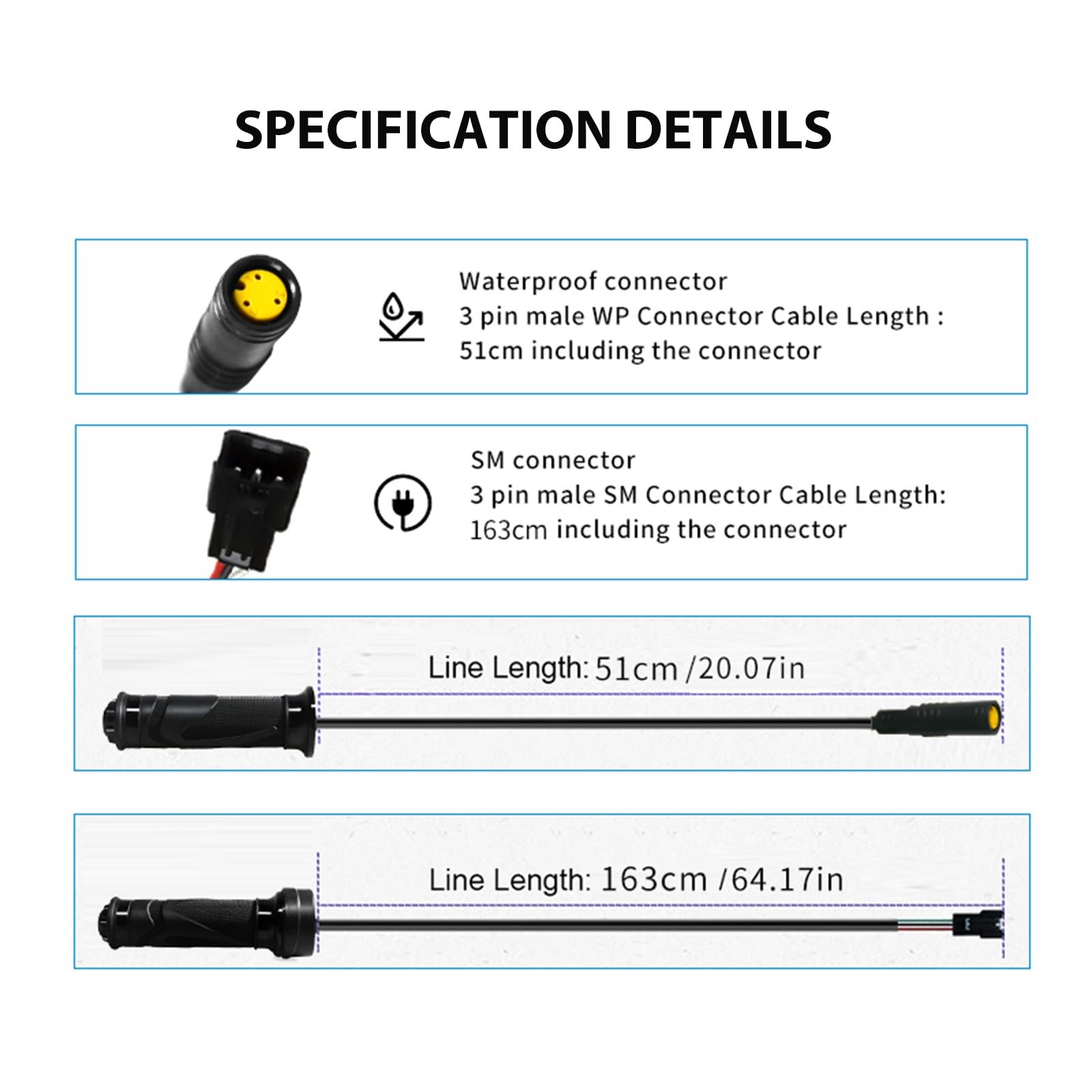 Electric Bike Full Twist Throttle Speed Control Handle 24V 36V 48V 60V 72V fo…