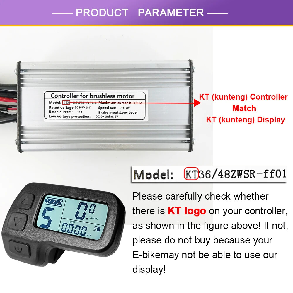 E-bike Square Wave Controller SM Plug 250W-3000W 15A-50A Motor Ebike Accessories