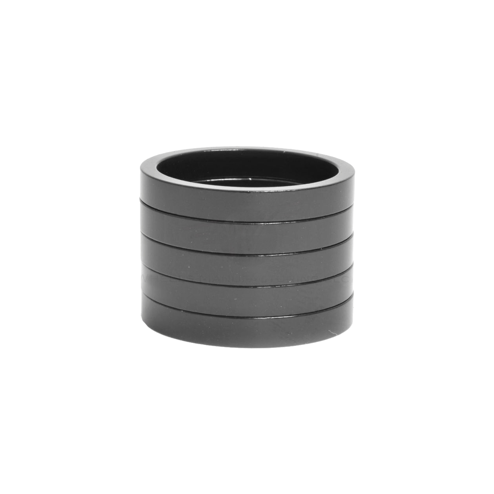 Wheels Manufacturing Aluminum Headset Spacer – 1-1/8″, 5mm, Black, 5-pack