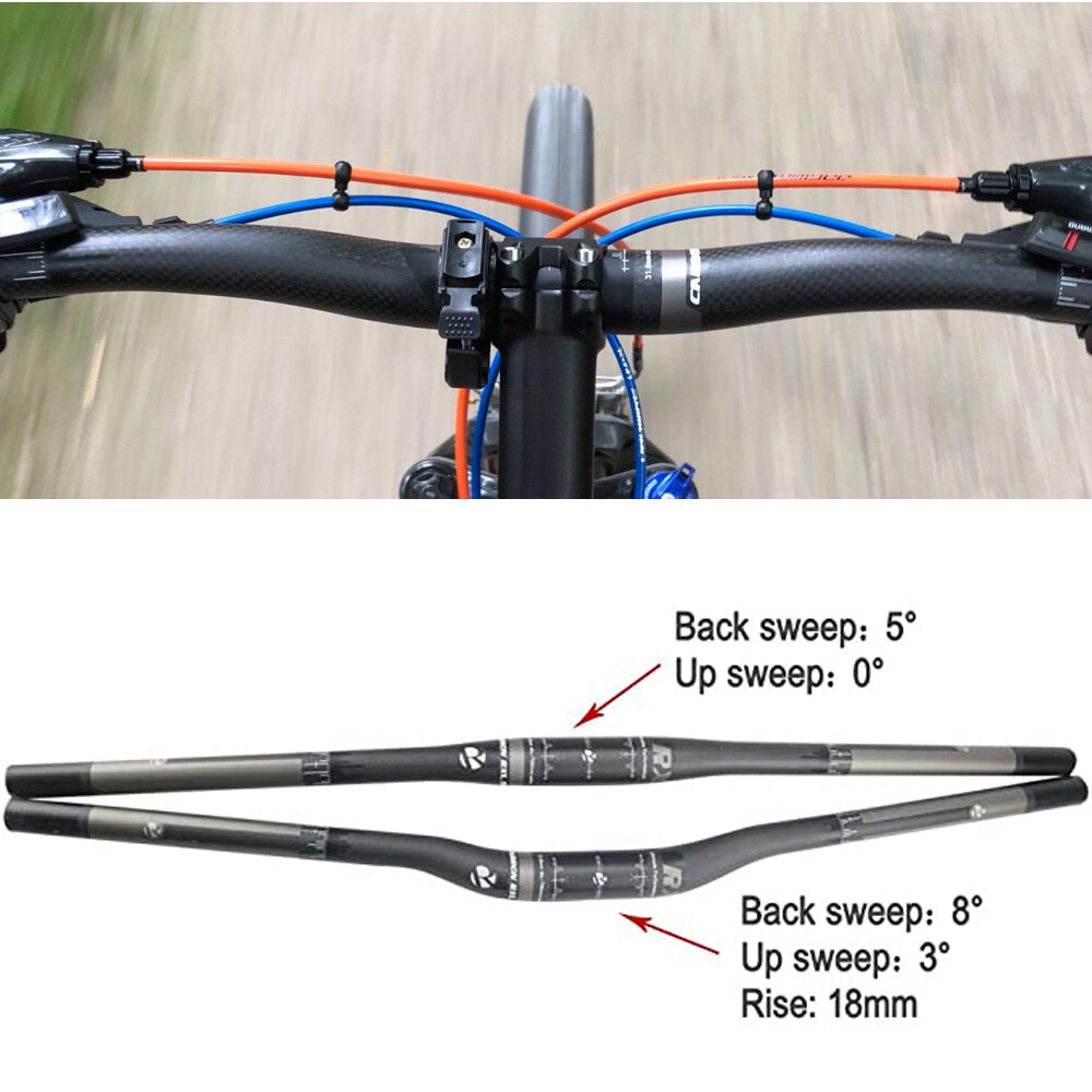 Mountain Bike MTB Handlebar 31.8 Flat Riser Bars for MTB Bicycles Carbon Fiber