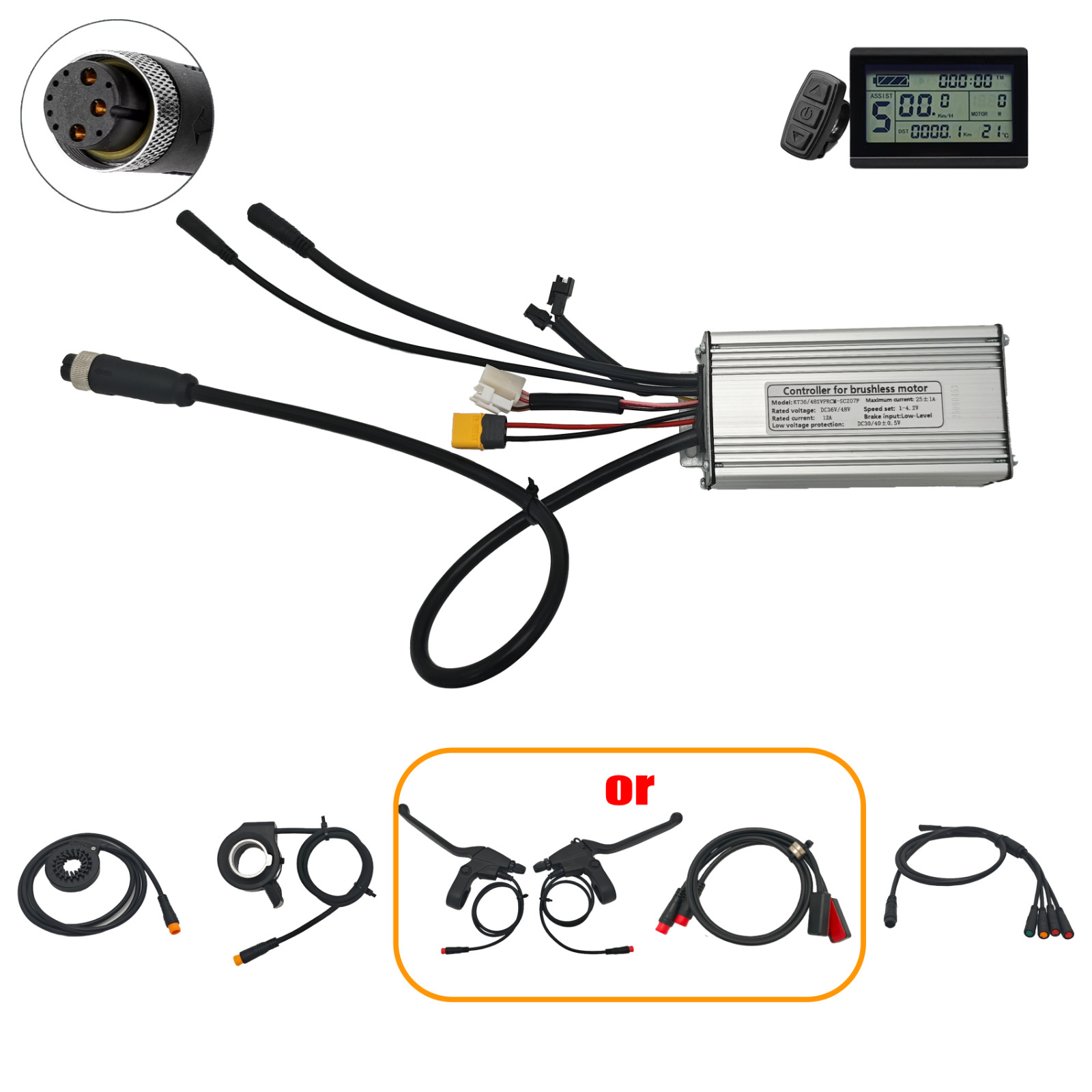 Ebike 36/48V 25A Controller sets for Bafang G062 48V 750W Hub Motor