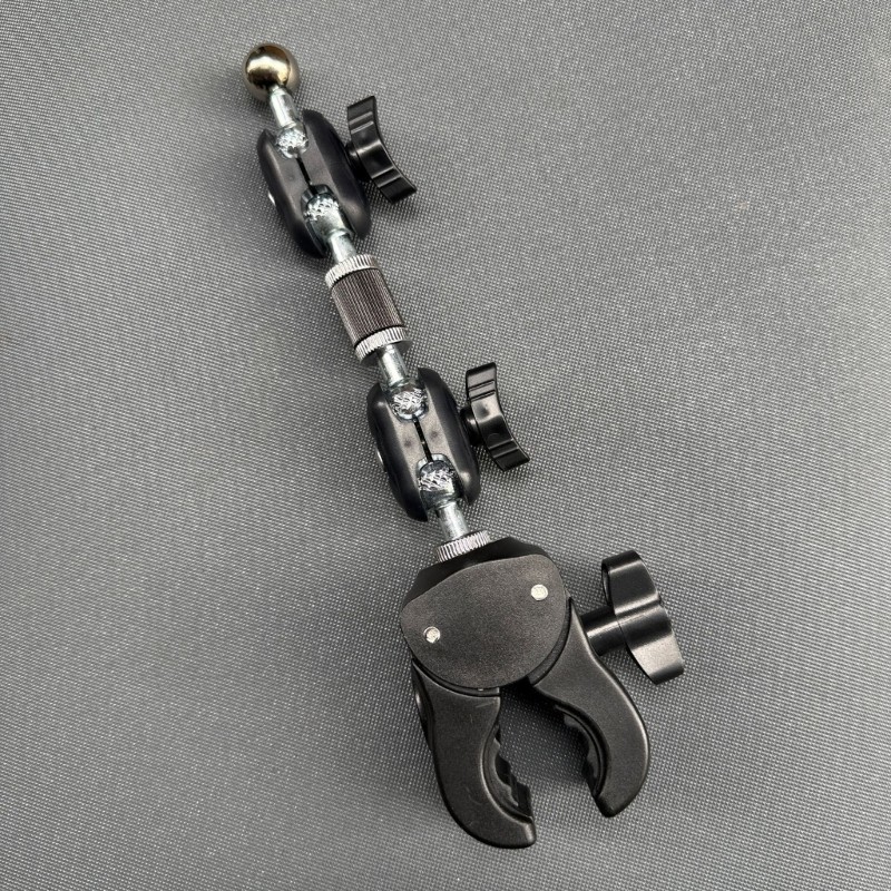 Greatest 40mm Opening Heavy Duty Clamp with 17mm Ball Head Adapters for Rod