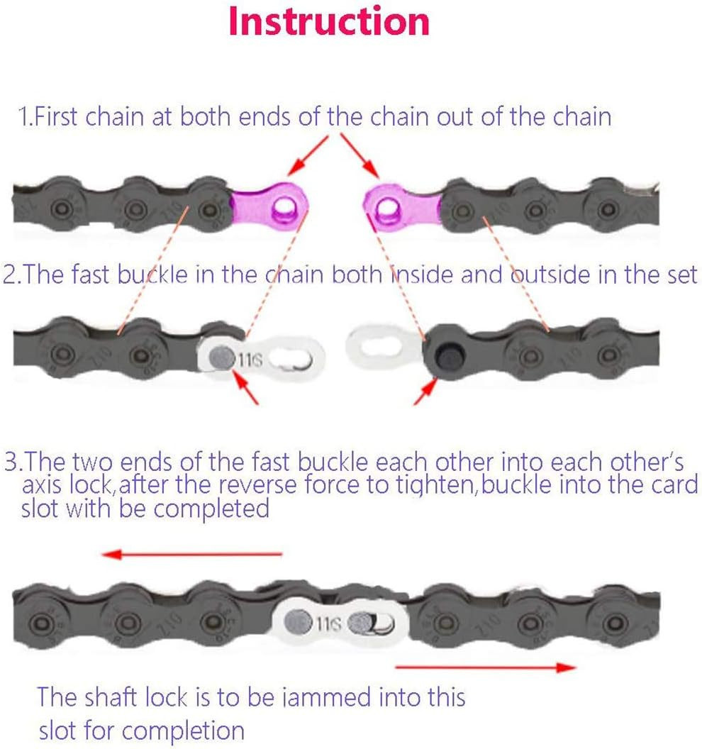4 Pairs Bicycle Missing Link 1/6/7/8/9/10/11/12 Speed Chain Reusable Steel Bike