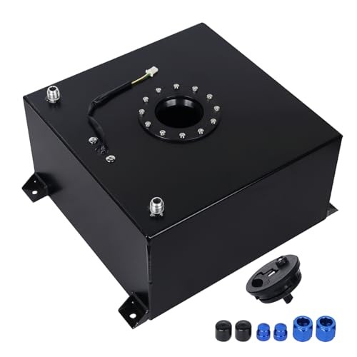 Universal 10 Gallon 40L Fuel Cell Tank with Cap and Level Sender Polished