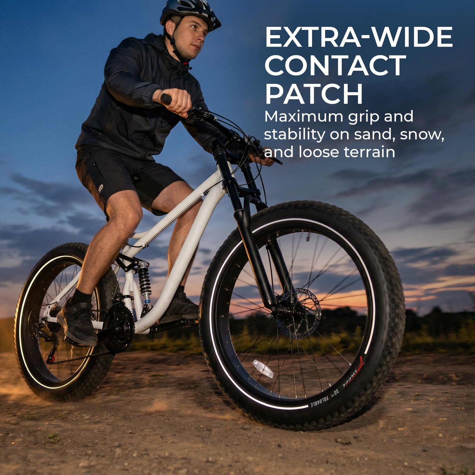 Fincci Pair 26×4.0 Fat Bike Tires – Foldable 26 inch Bike Tires with Wear-Res…