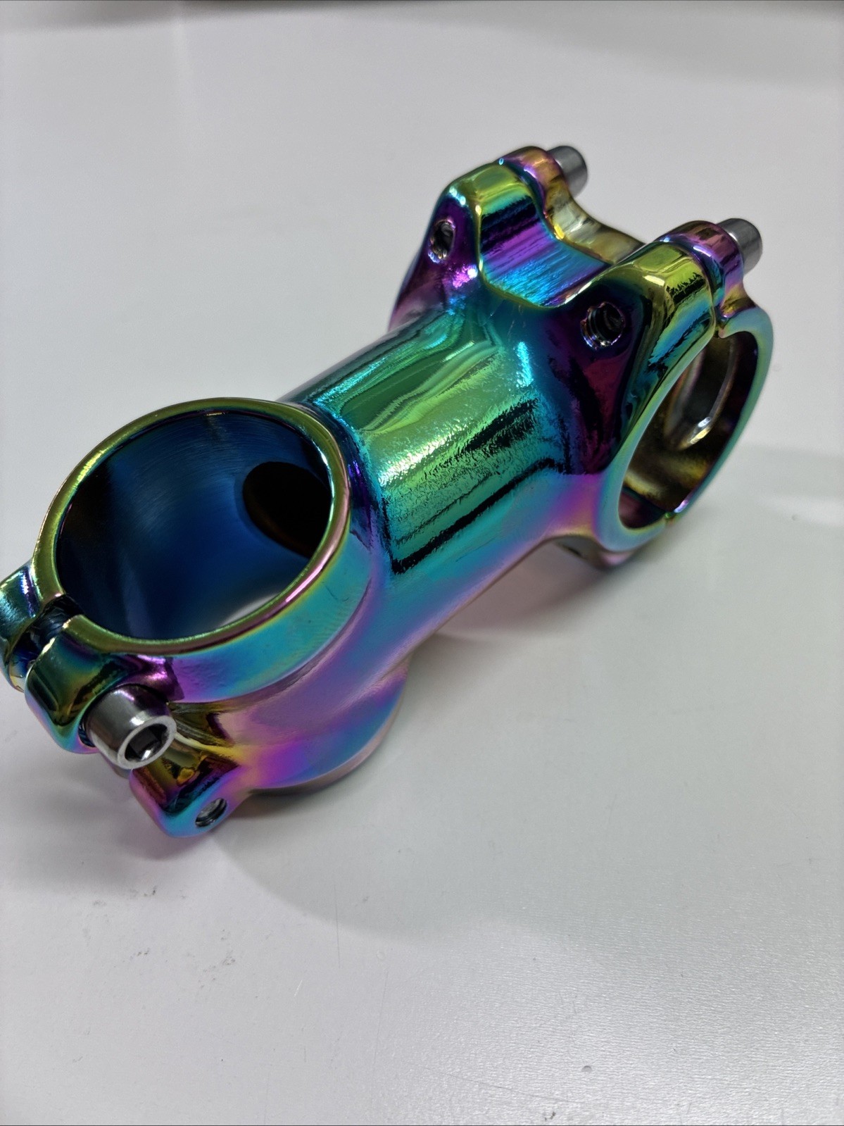 Anodized oil slick stem 60 mm 1 1/8 inch 31.8 +/-6 degree road mountain bike