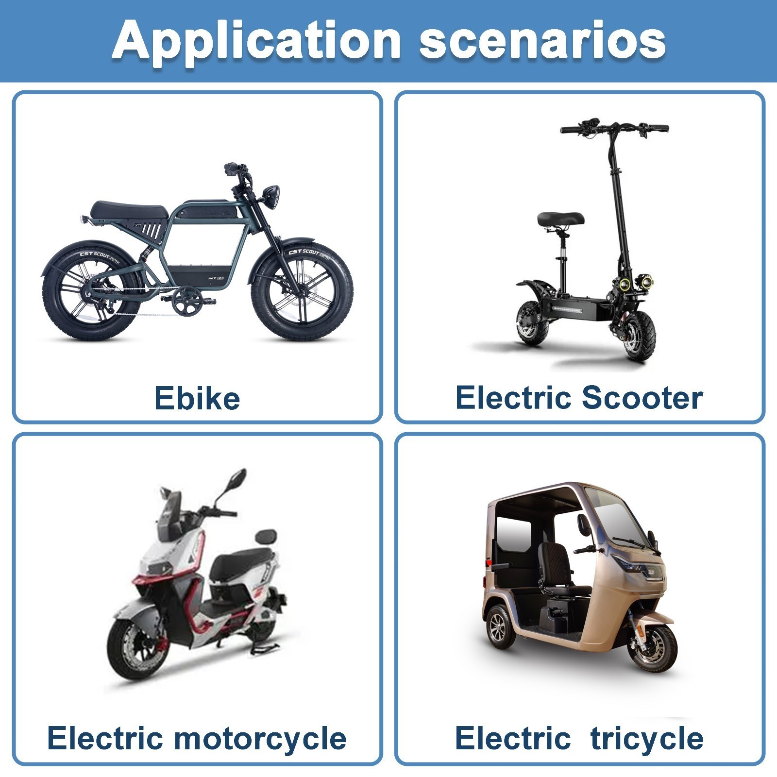 48V Ebike Battery 48V 14AH Lithium Battery LI-ION Battery Chargeable 100W-1000W