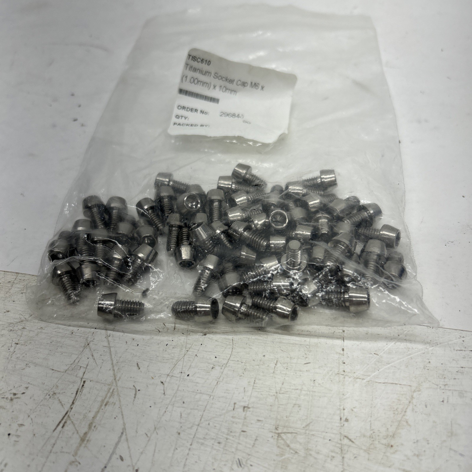 Titanium Socket Cap M6x10mm Titanium Ti Tisc610. Allen Head Cap Screw 1.00mm