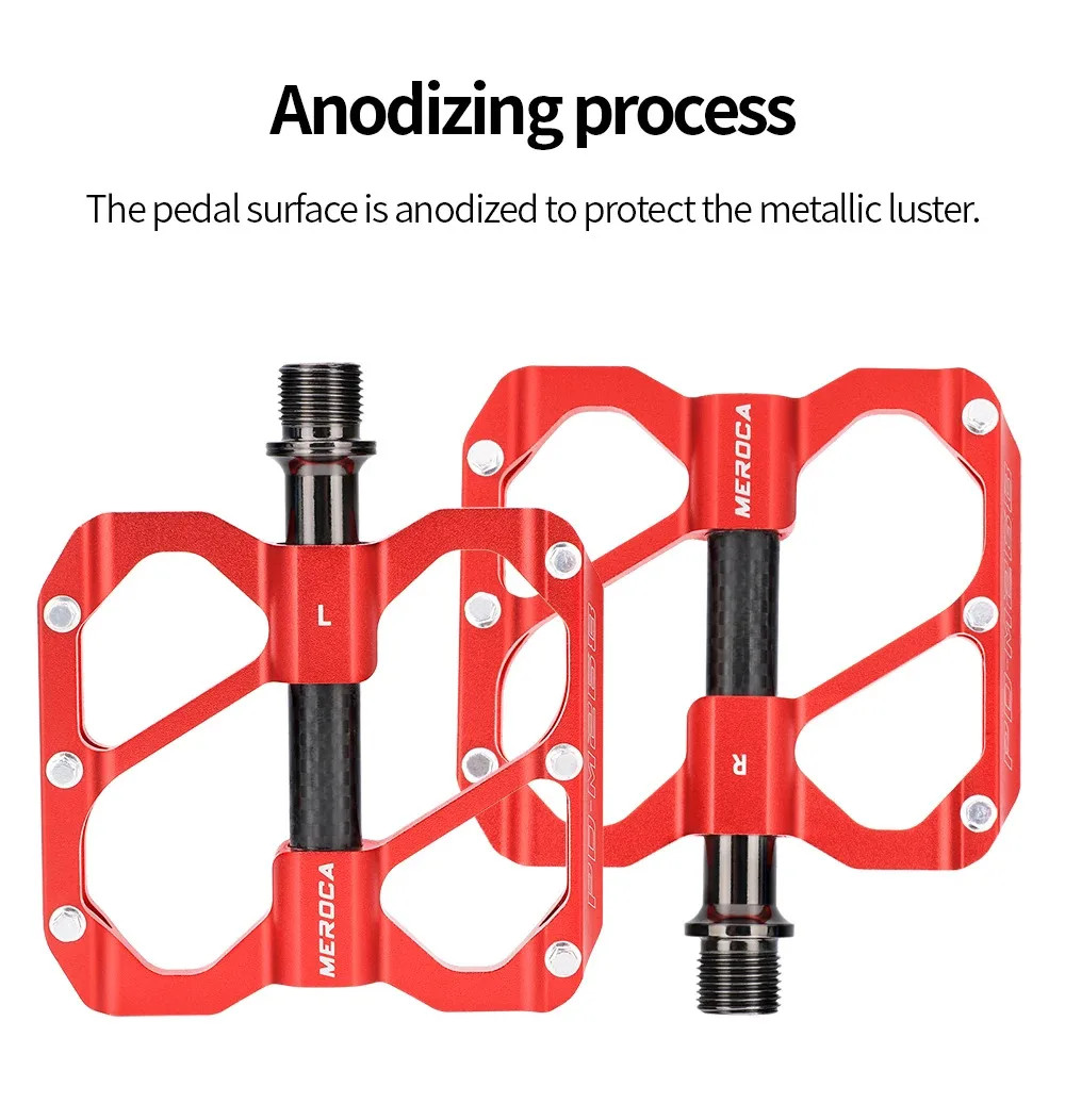 Ultralight MTB Road Bicycle Pedal 3pcs Sealed Bearing Dustproof Anti-slip Pedal