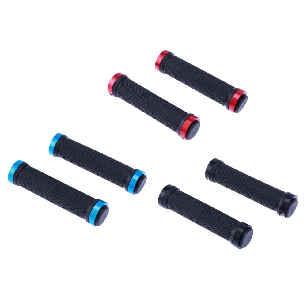 Set of 2 Durable Black Aluminum Alloy Handle Sleeves for Bike Shock Resistance
