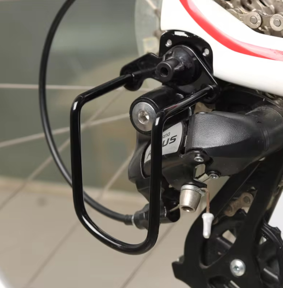 Adjustable Steel Bicycle Rear Gear Derailleur Chain Guard Protector Mountain
