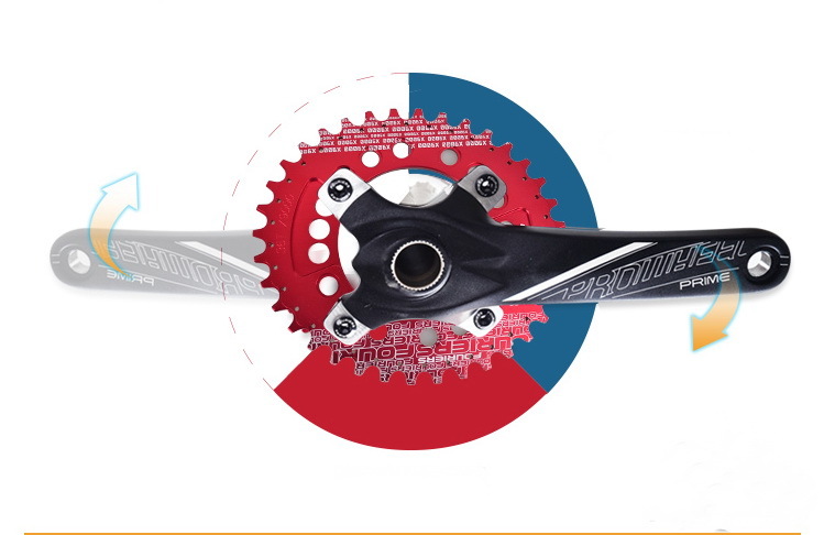 FOURIERS Oval BCD 104 Chainring 34T-48T Teeth Mountain Bike Bicycle Chainwheel E
