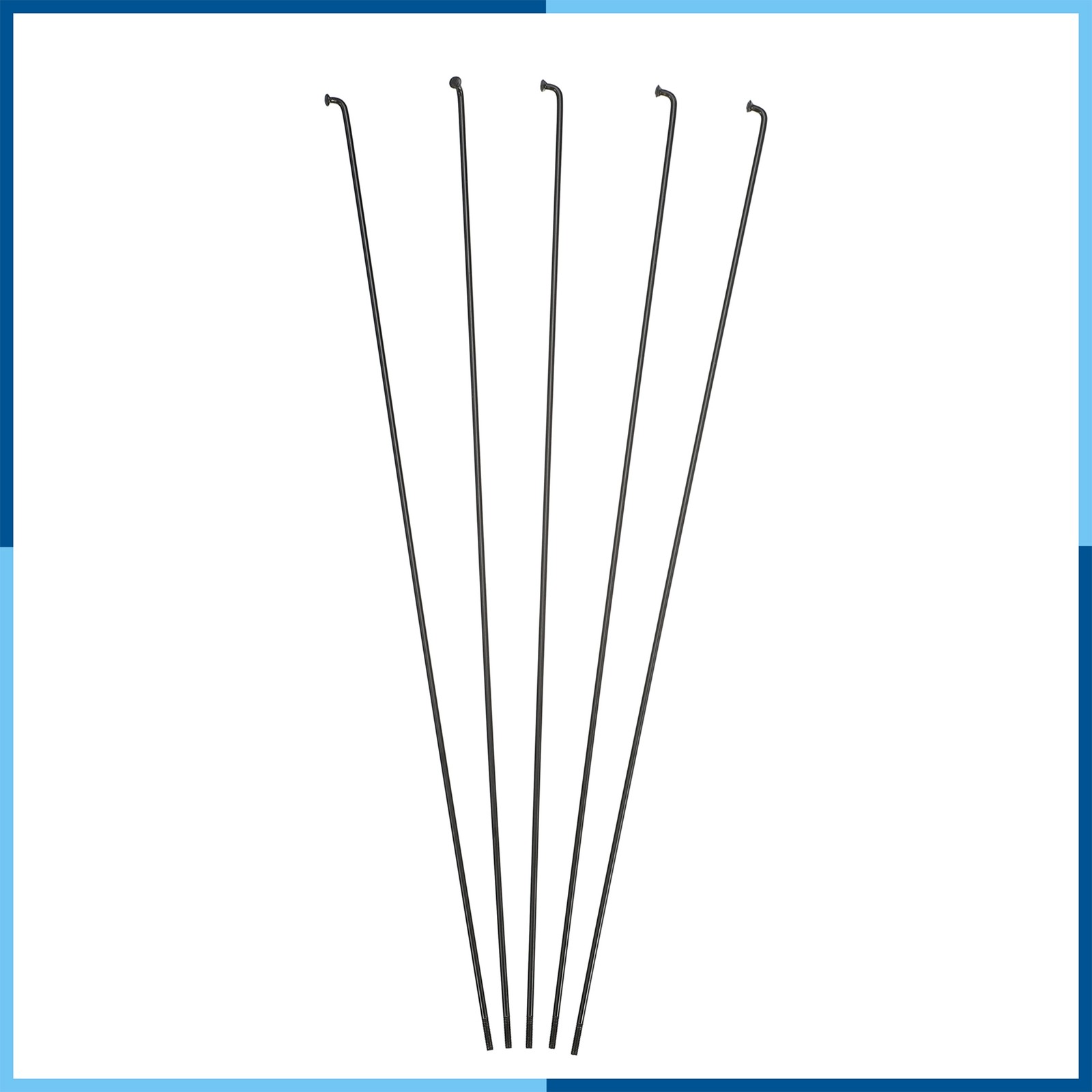 12 Pcs 14G J Bend 282mm x 2mm Bike Bicycle Spokes with Nipples Steel Black