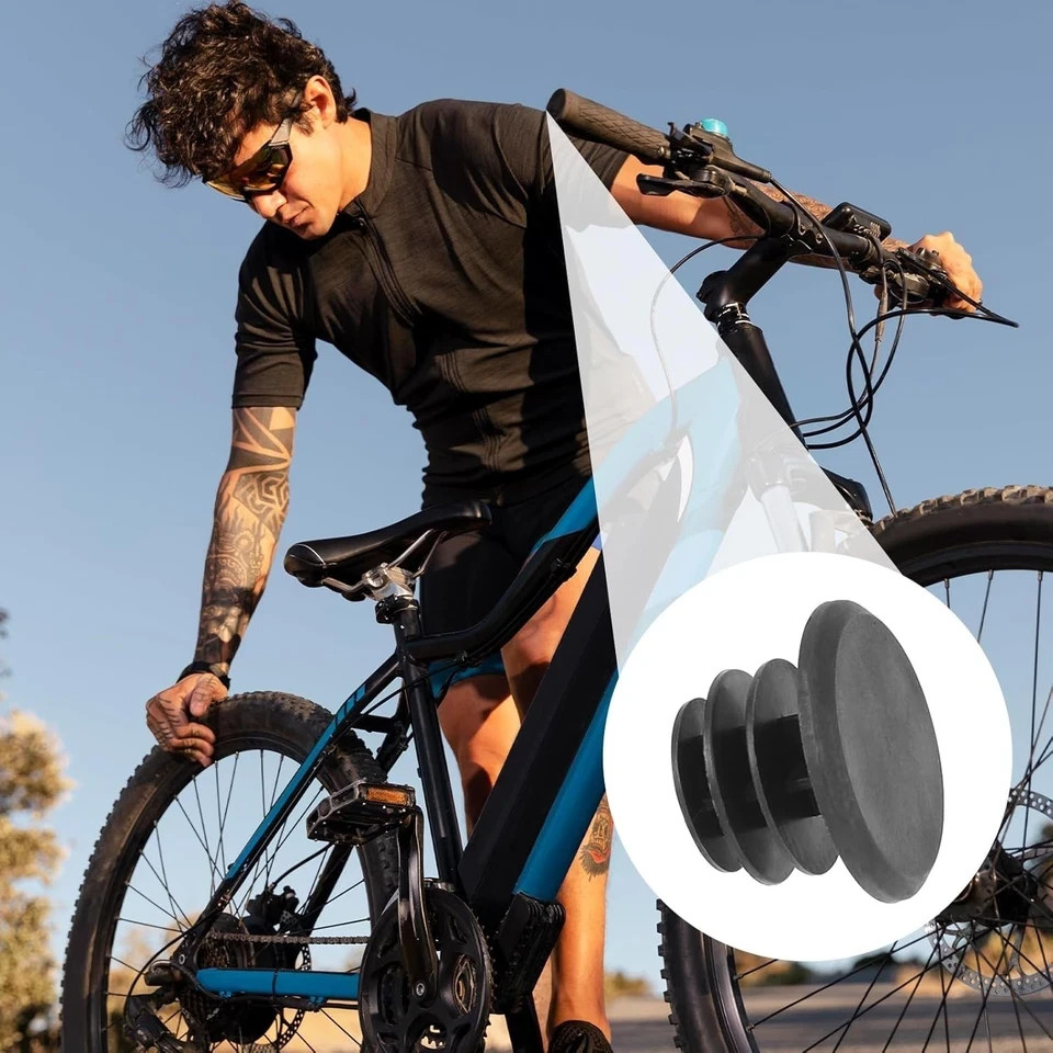 10-Piece Black Plastic Bike Handlebar Plugs – Bar End Caps for Road & Mountain