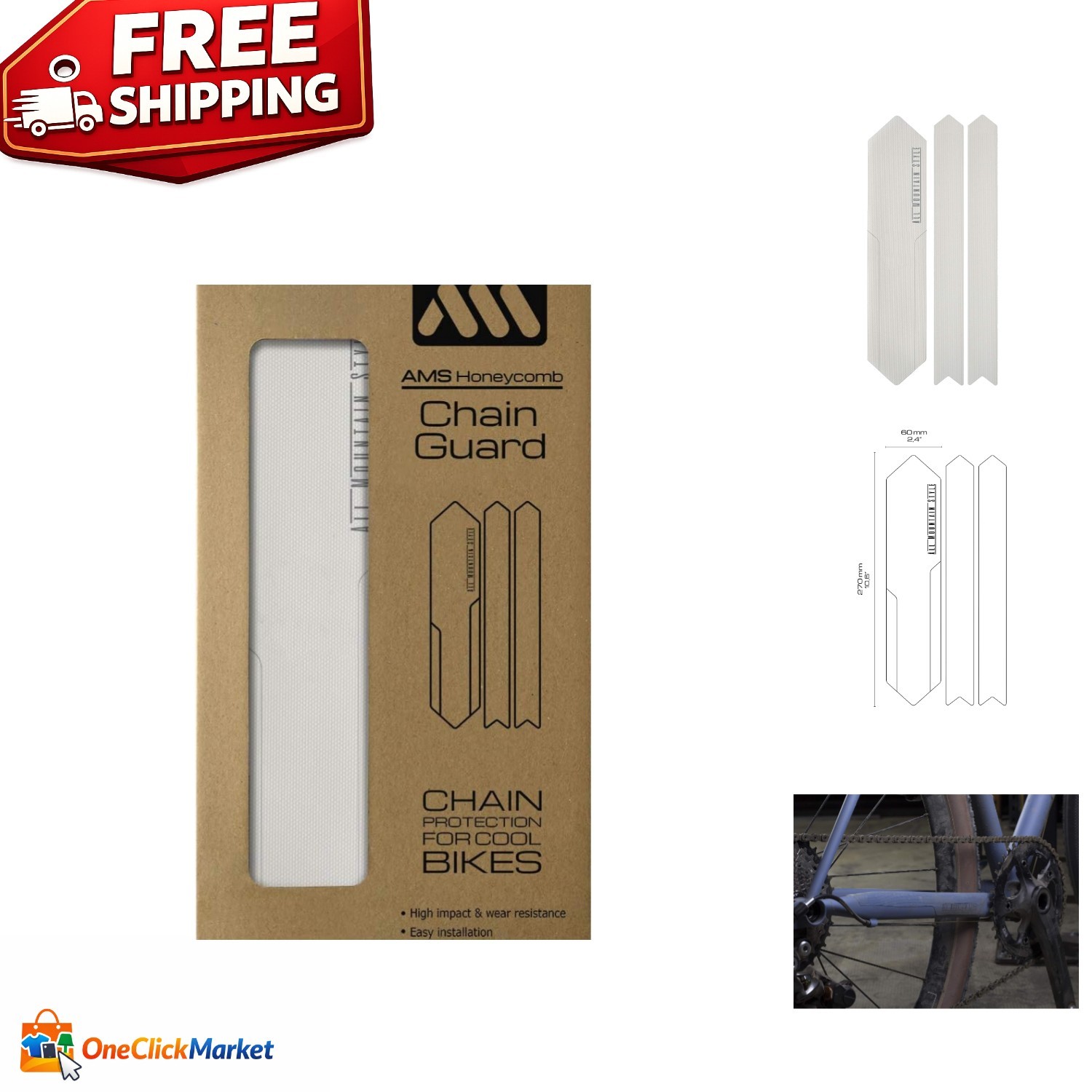 Versatile Honeycomb PVC Chain Guard for All Mountain Bike Styles – Easy Install