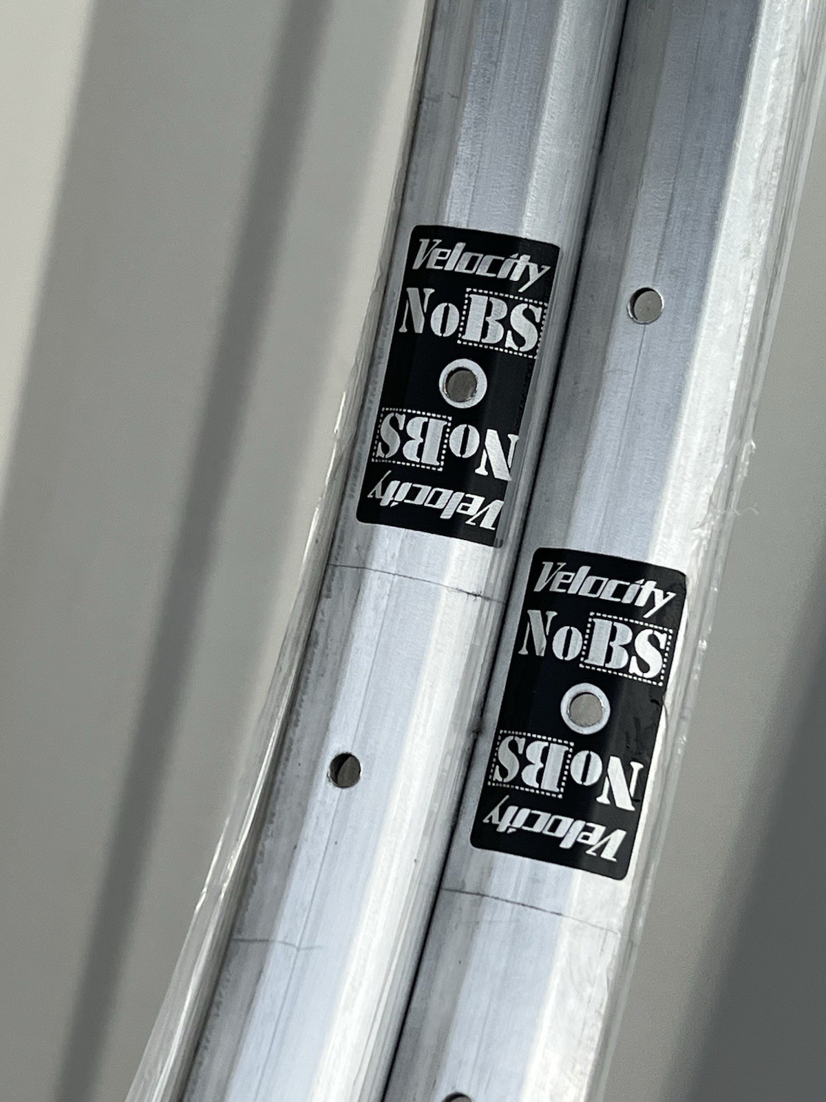 Velocity NoBS Rims 700c 36h Pair Mill Finish Touring Road Gravel CX Atlas