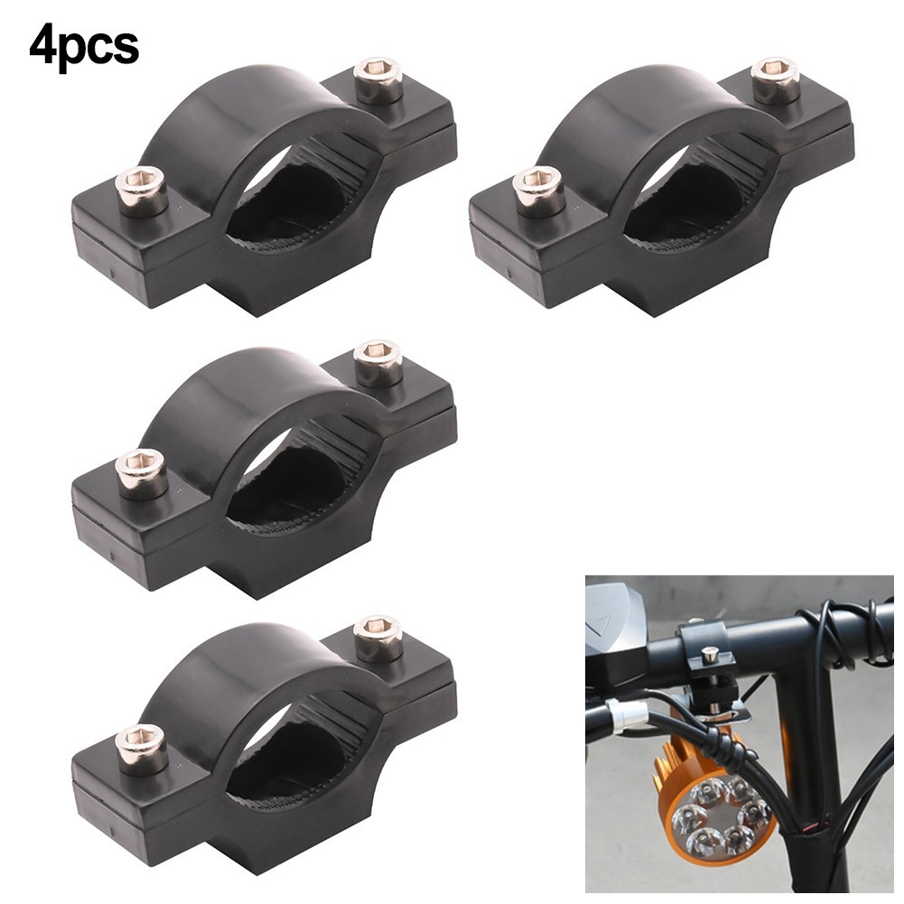 Modern and Functional Electric Bicycle Light Mounting Clamps Pack of 4