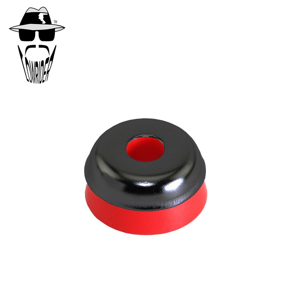 ORIGINAL LOWRIDER Black Springer Fork Head Ring & Red Rubber 32mm Universal.